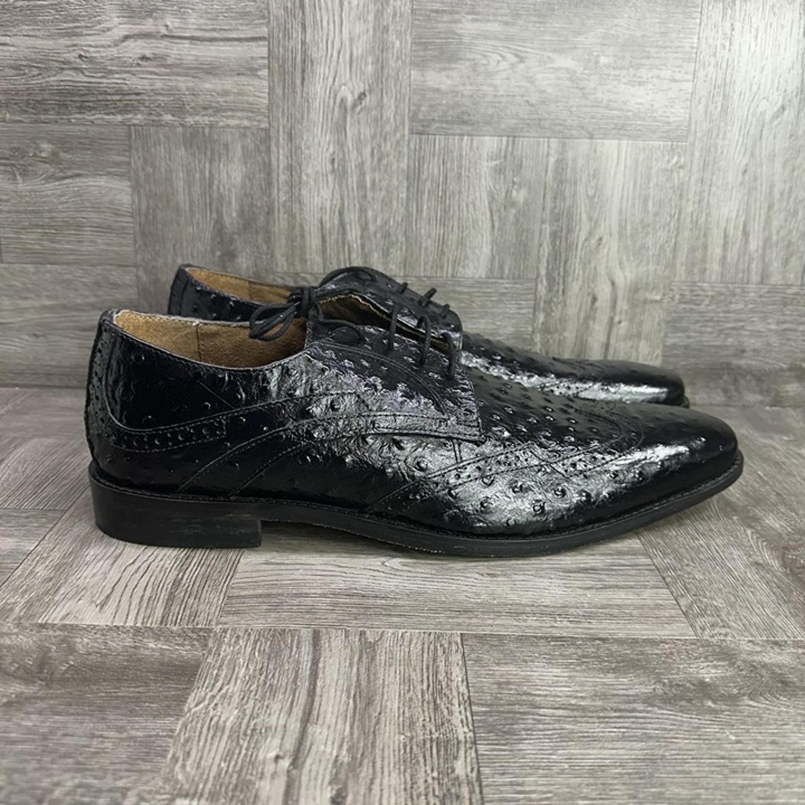 Stacy Adams Gennaro Men's size 15 Black Wingtip Oxford Dress Shoes