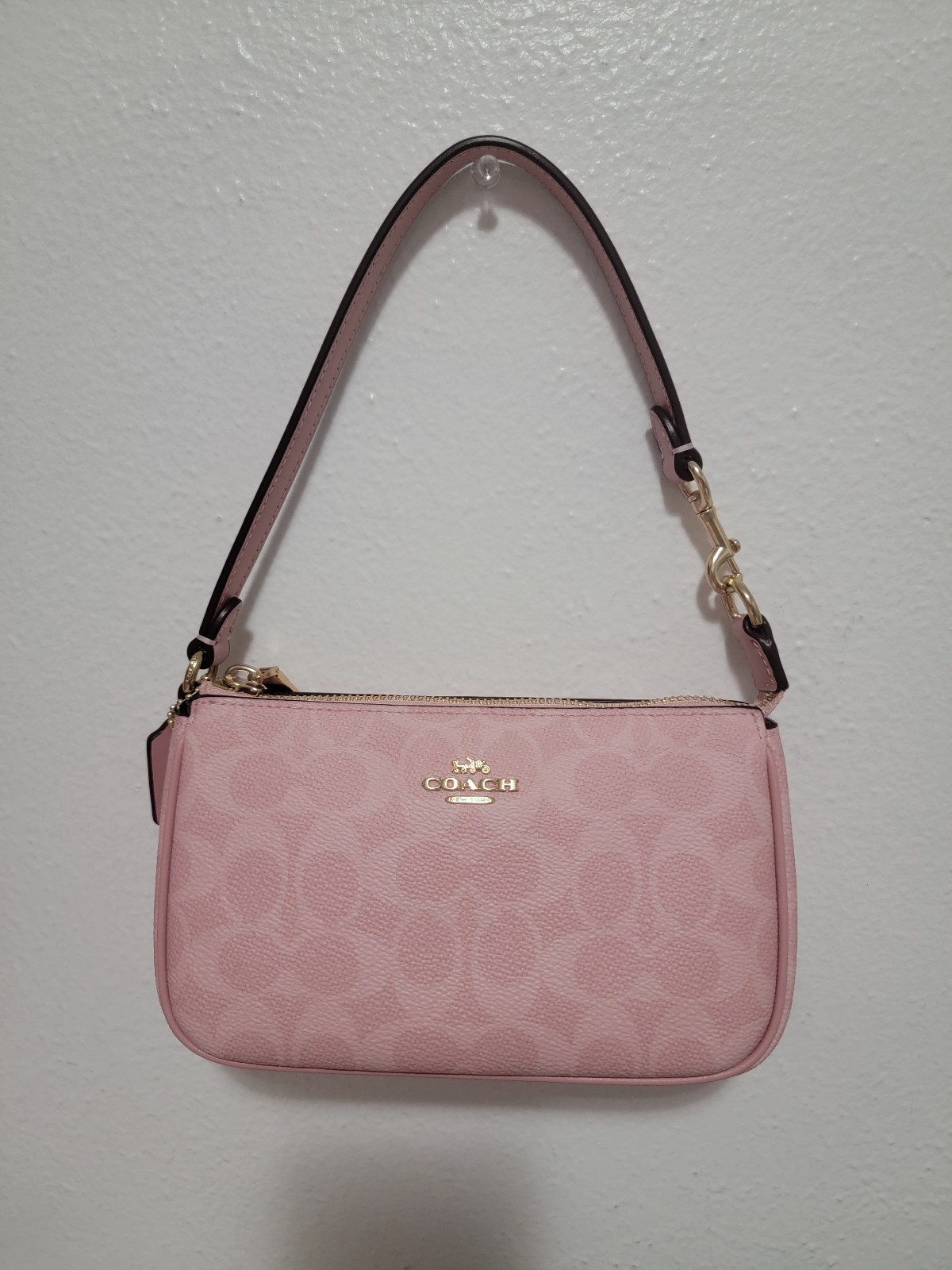 Coach Powder Pink Nolita 19 in Signature Canvas