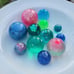 Resin spheres