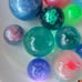 Resin spheres