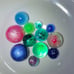 Resin spheres