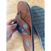 Hari Mari Nokona Mens American Leather Topgrain Flip Flops Like New size 9