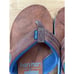Hari Mari Nokona Mens American Leather Topgrain Flip Flops Like New size 9
