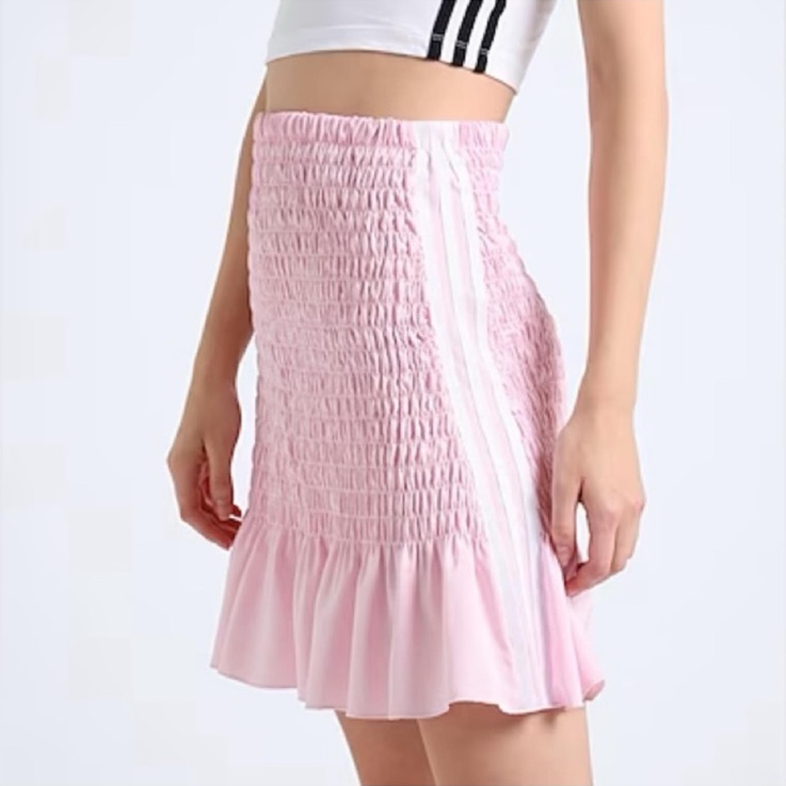 ADIDAS | NEW Pink Smocked Bubble Mini Skirt SAMPLE Women’s Size Small