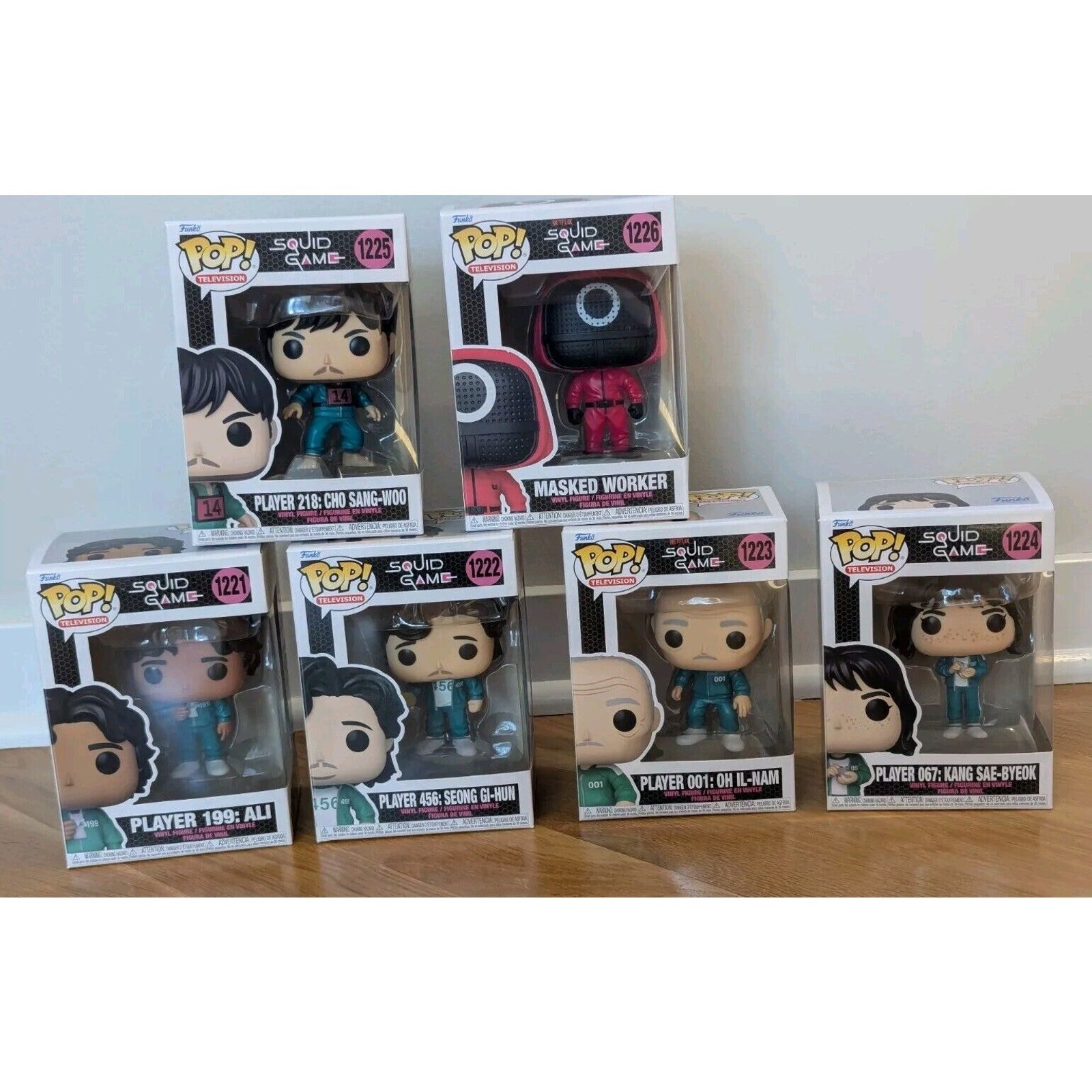 Funko POP! Television: Squid Game - Complete 6 Piece Set #1221-1226 Season 1 !!!