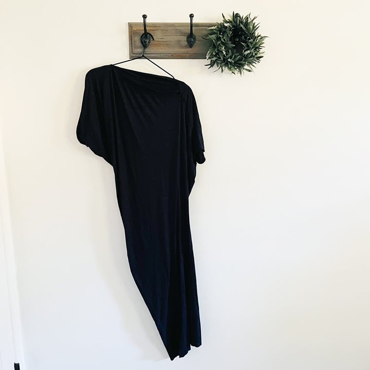 Allsaints Navy Blue Ruched Pia Jersey Dress US 2