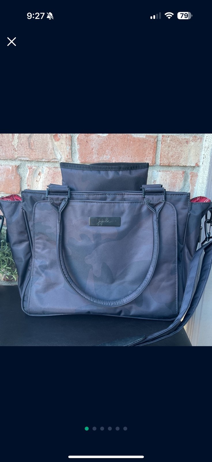 Black Cami Jujube Diaper Bag