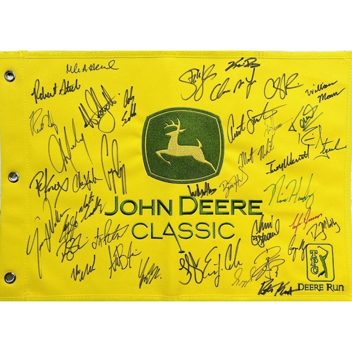 2023 SIGNED JOHN DEERE CLASSIC FLAG SEPP STRAKA SCHENK KUEST HUBBARD GLOVER K1
