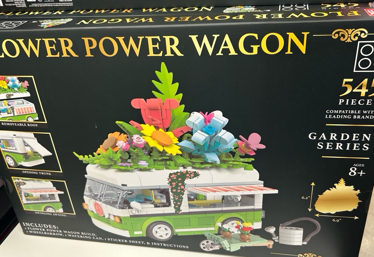 Flower power wagon block set new in box