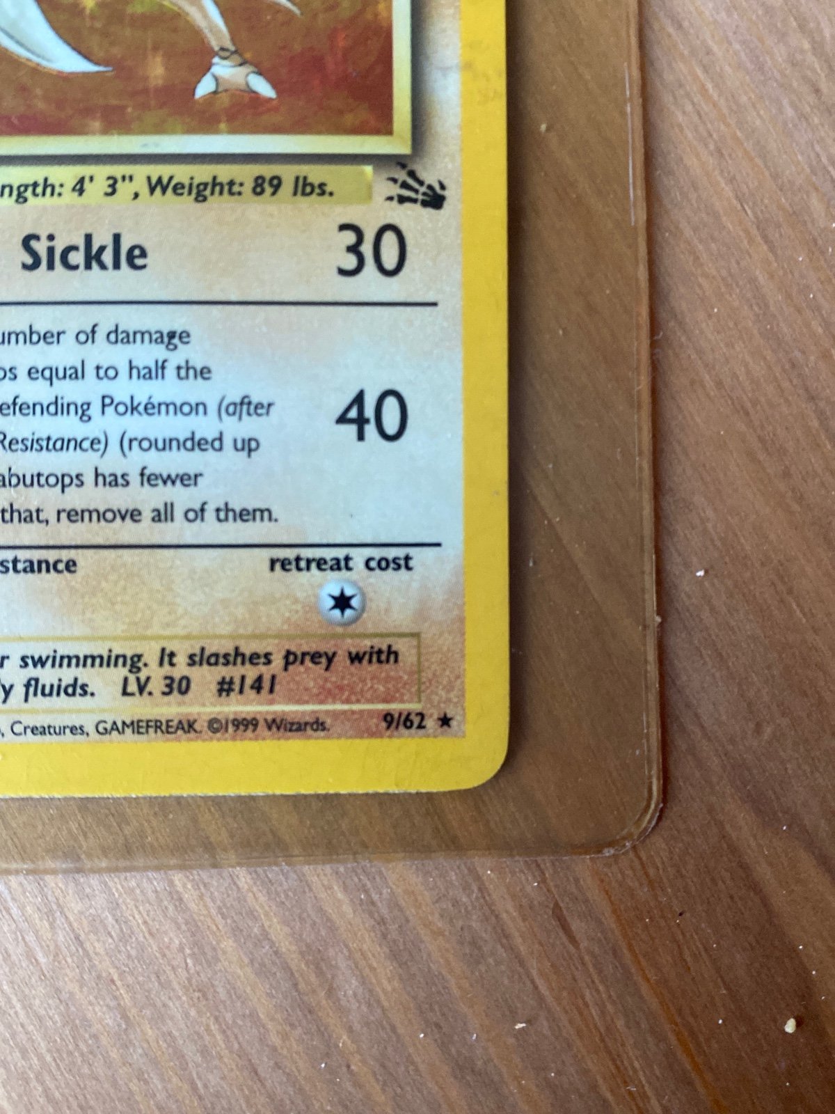 1st edition Kabutops holo