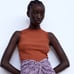Zara Sleeveless Rib Knit Top