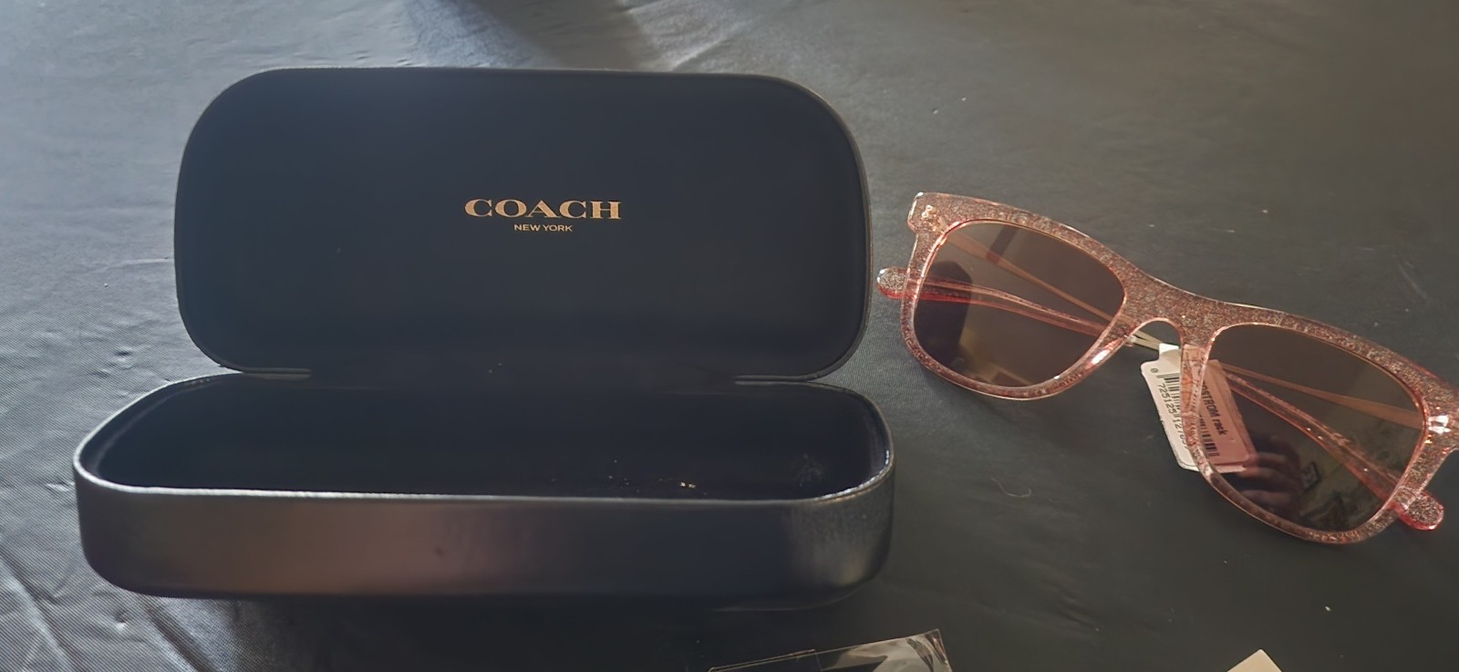 Coach pink sunglasses with case