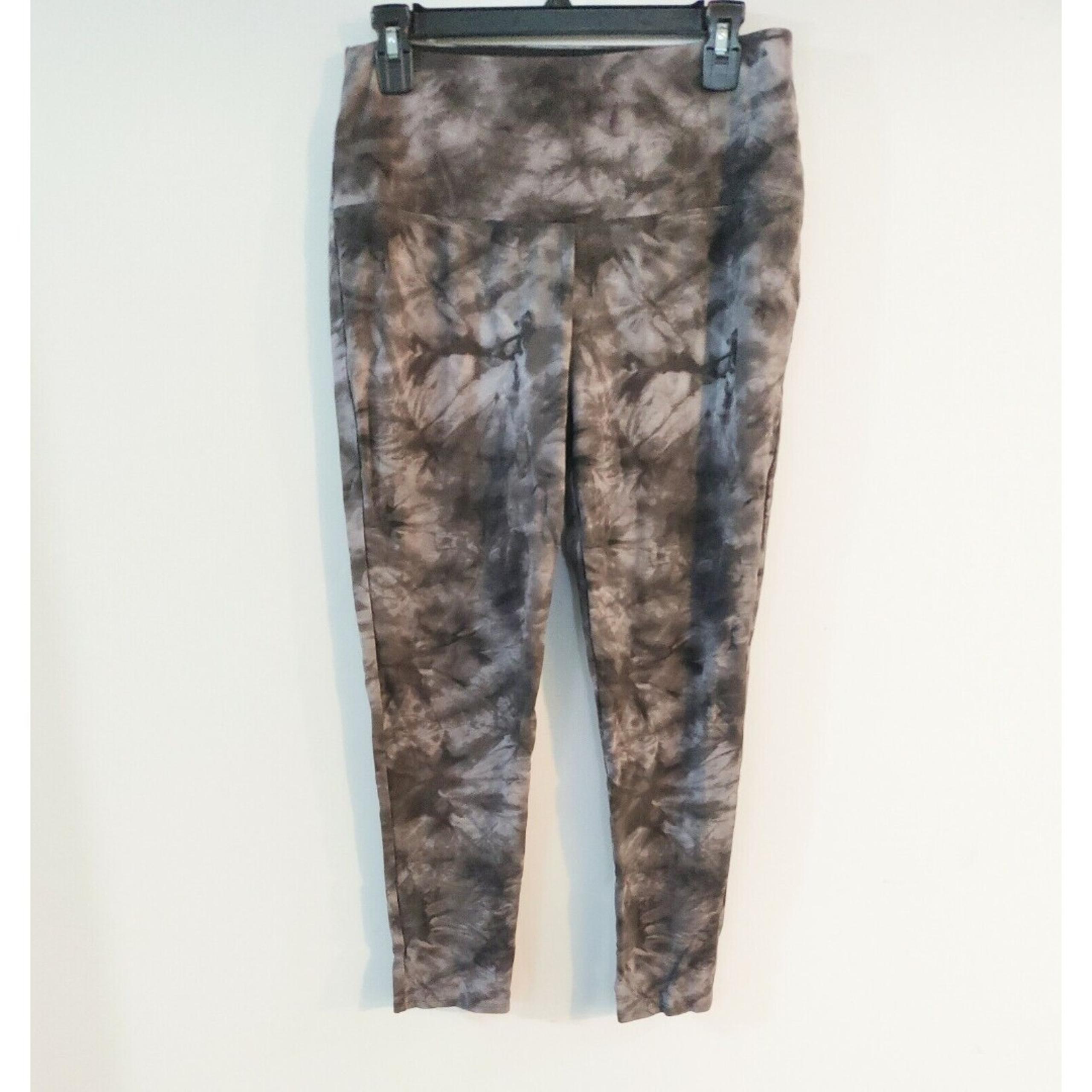 Rachel Zoe Women's Athletic tie dye Leggings Black Gray Stretch Size Large L