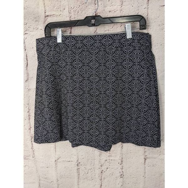 RipSkirt Hawaii Skirt Black White Batik Wrap Cover up Sz L Large Length 1