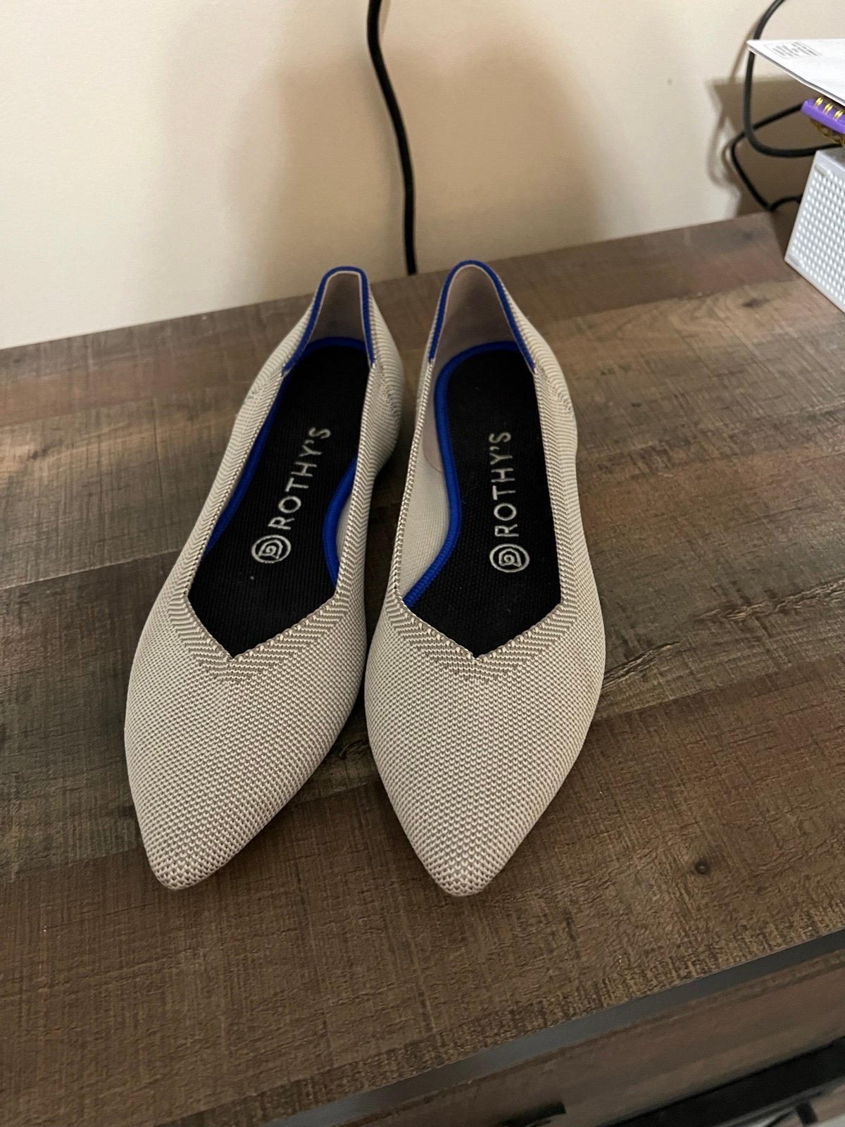 Rothy's The Point Cloud Grey Birdseye Flat Womens Sz9