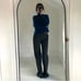 Crush Cashmere Knit Turtleneck Sweater Size 1 Blue/Teal