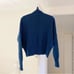 Crush Cashmere Knit Turtleneck Sweater Size 1 Blue/Teal