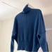 Crush Cashmere Knit Turtleneck Sweater Size 1 Blue/Teal