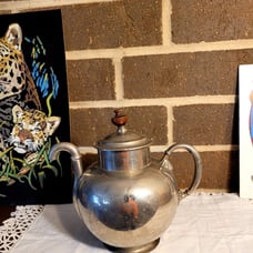 Antique silver plate teapot