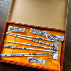 Authentic porcelain chopsticks set from China