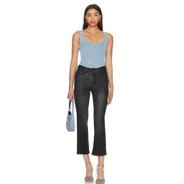 Good American Good Legs Cropped Mini Bootcut Jeans Size 12/31