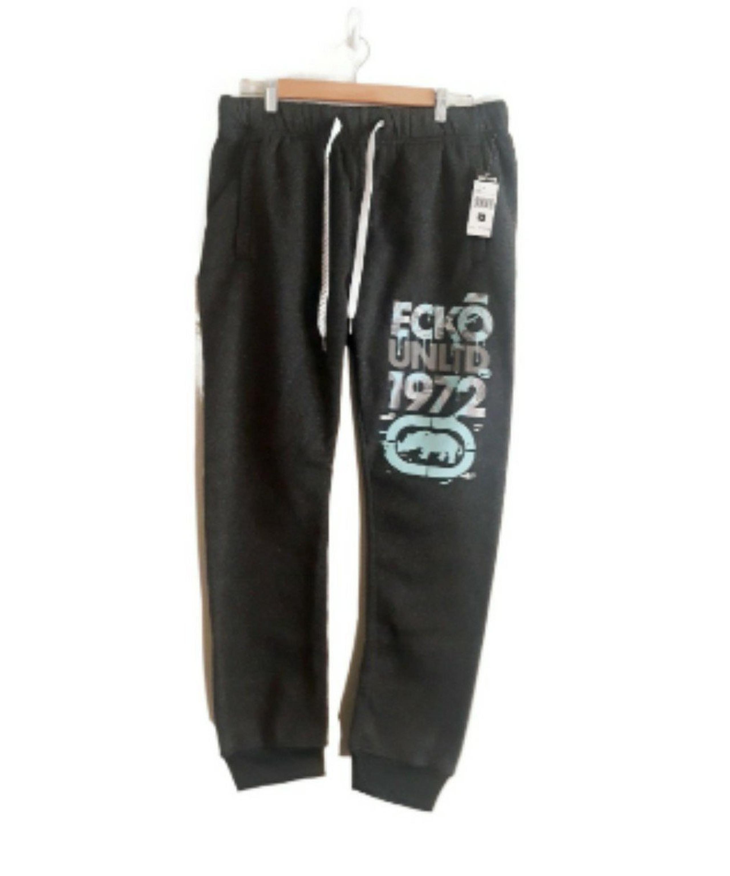 Ecko Untld Liquidize Fleece Joggers / Men's Medium Gray Graphic Jogger Sweatpant