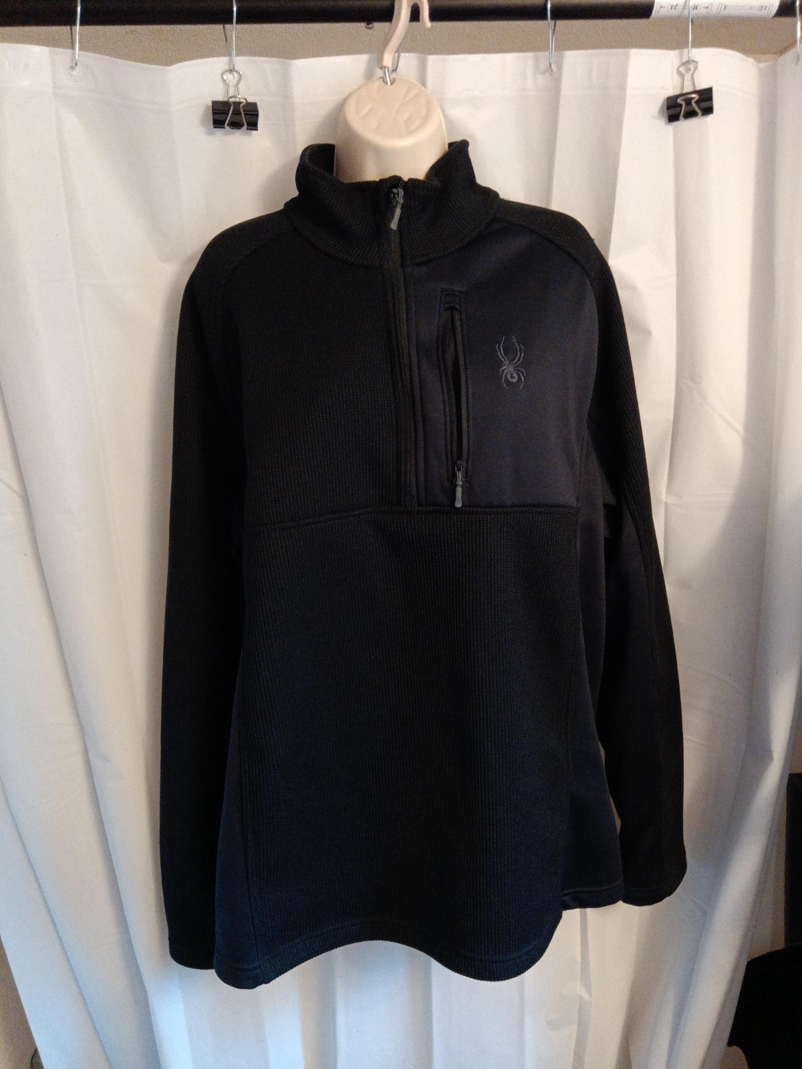 SPYDER ACTIVE Gait Half Zip Men's Jacket Large Black Sz Lg