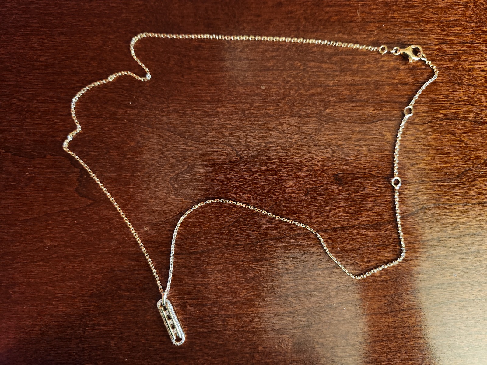 Radiance by Absolute x Katharine McPhee Pave Paperclip Drop Necklace