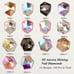 140 Pcs HIGH QUALITY Crystals Rhinestones Set