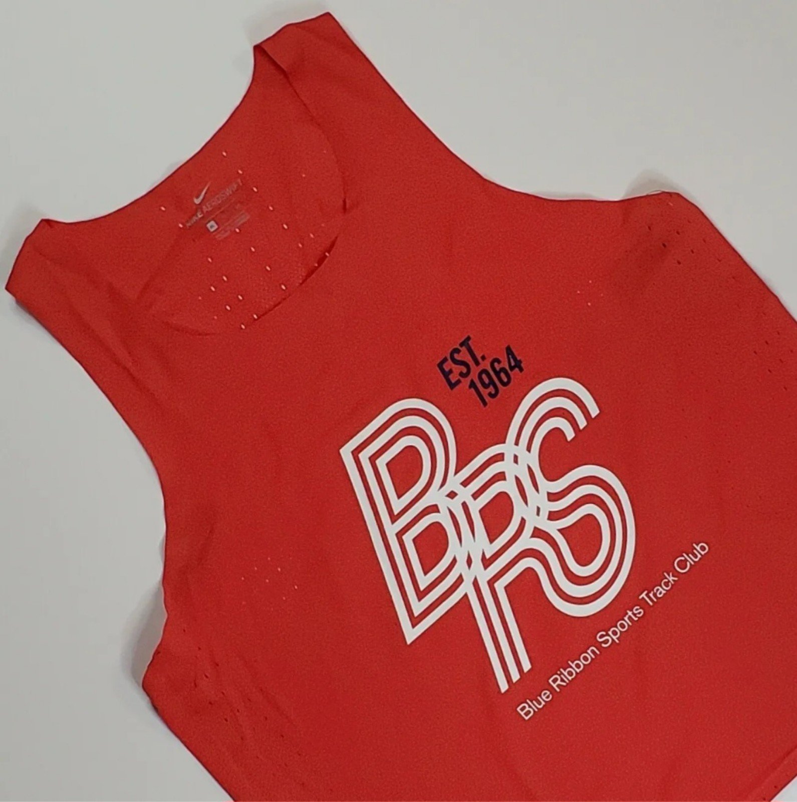 Nike Aeroswift Blue Ribbon Sports Track Red Singlet