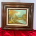 Vintage Original Oil Painting Landscape by Horst Hoppman 17 1/4 x 15.5” framed