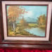Vintage Original Oil Painting Landscape by Horst Hoppman 17 1/4 x 15.5” framed