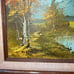 Vintage Original Oil Painting Landscape by Horst Hoppman 17 1/4 x 15.5” framed