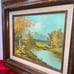 Vintage Original Oil Painting Landscape by Horst Hoppman 17 1/4 x 15.5” framed