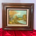 Vintage Original Oil Painting Landscape by Horst Hoppman 17 1/4 x 15.5” framed