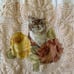 Upcycled OOAK Boho Camisole Tank Top Womens XL Lace Doily Handmade Cats Kitty