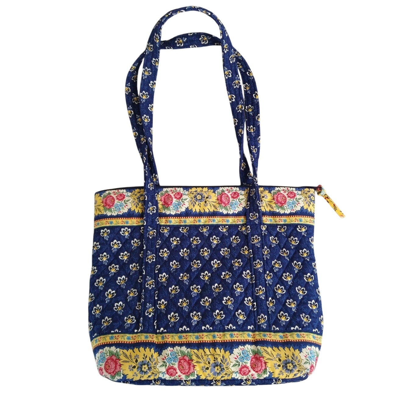 Vera Bradley Maison Blue Zip Tote Retired 2005 Preppy Floral Bag