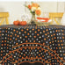 April Cornell Polka Dot Orange Gray Black Tablecloth 70 Round Cotton Fall Decor