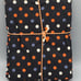 April Cornell Polka Dot Orange Gray Black Tablecloth 70 Round Cotton Fall Decor