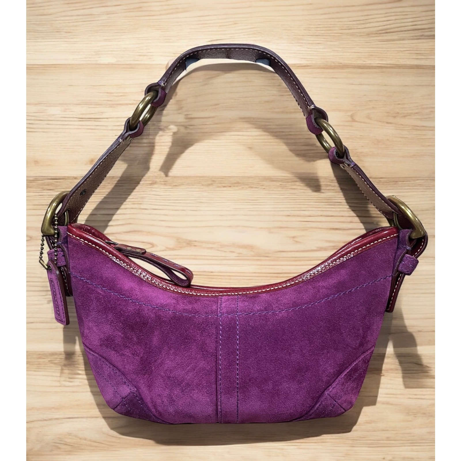 Vintage Coach 9658 Soho Small Suede Hobo Bag