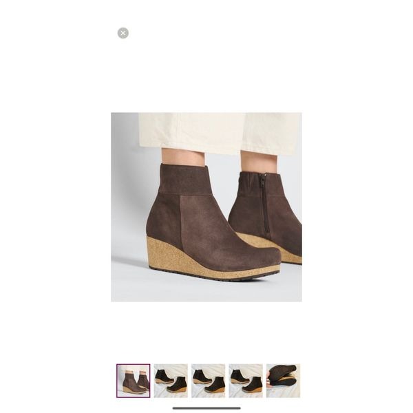 Birkenstock Papillo By Birkenstock Suede Ebba Wedge Boot In Brown