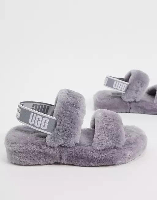 NWT UGG Ladies Oh Yeah Slingback Slipper Slides Soft Amethyst Purple Size 6