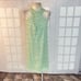 Abbey Glass minty green halter frill textured mini party dress size small