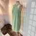 Abbey Glass minty green halter frill textured mini party dress size small