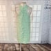 Abbey Glass minty green halter frill textured mini party dress size small