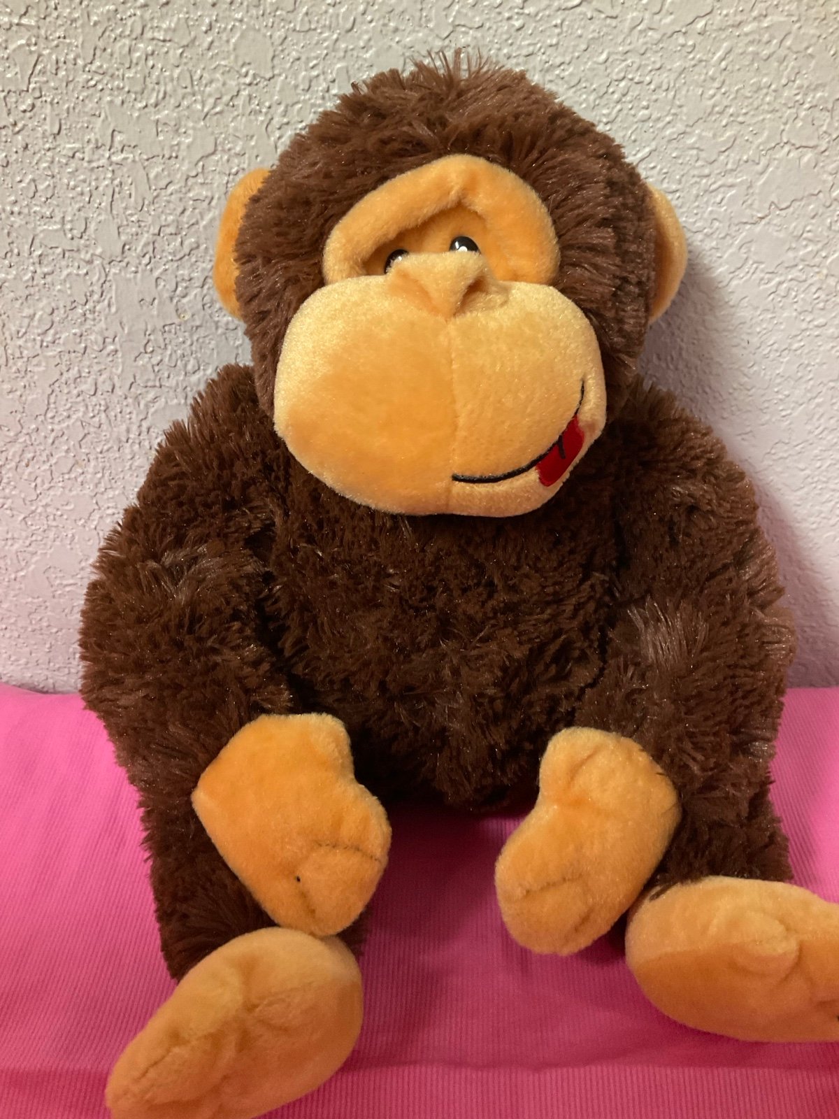 KellyToy Plush Brown Monkey With Tongue Sticking Out Stuffed Animals Gifts