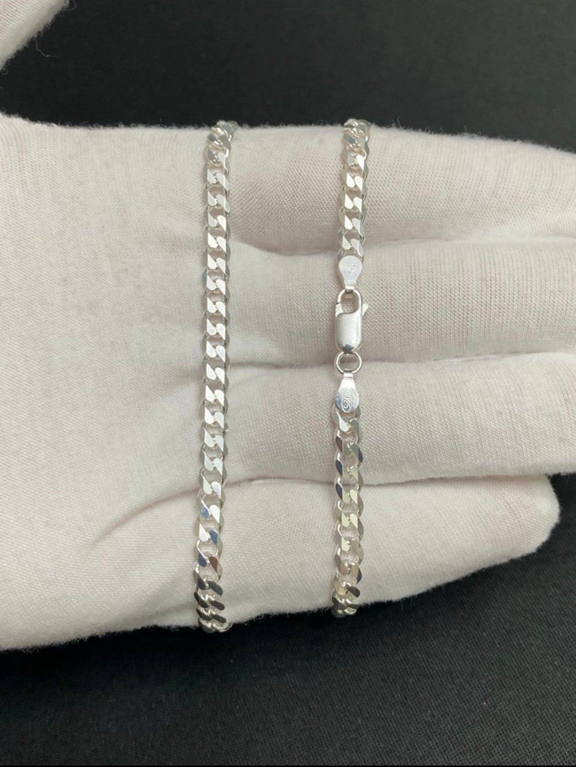Solid Sterling Silver 5mm 18 Curb Chain