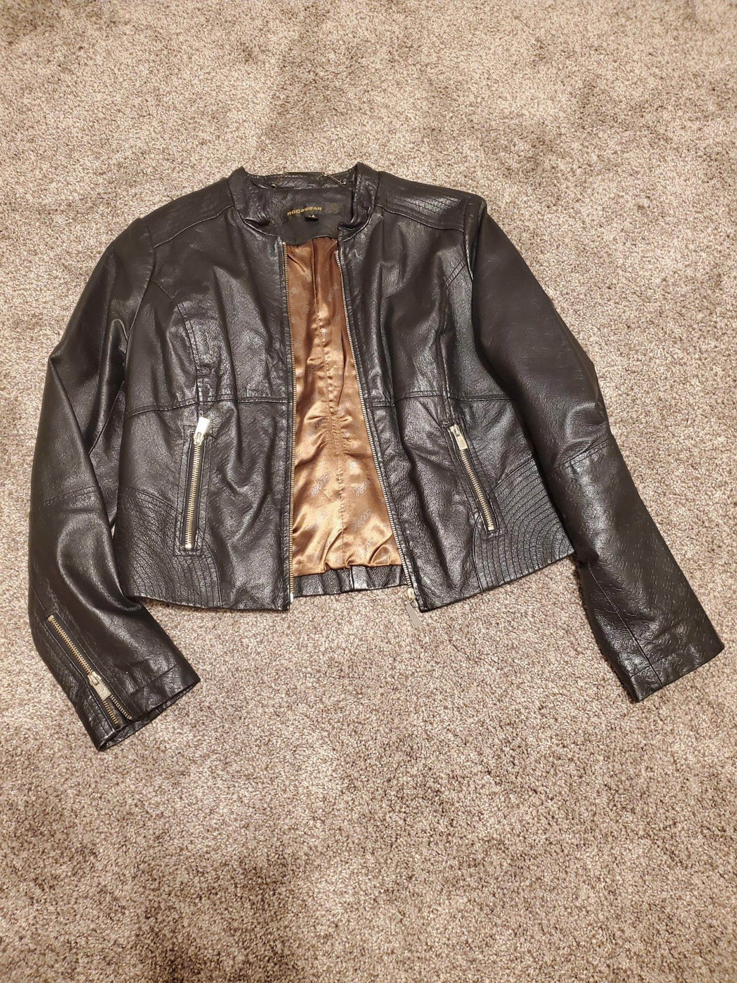 Leather biker jacket