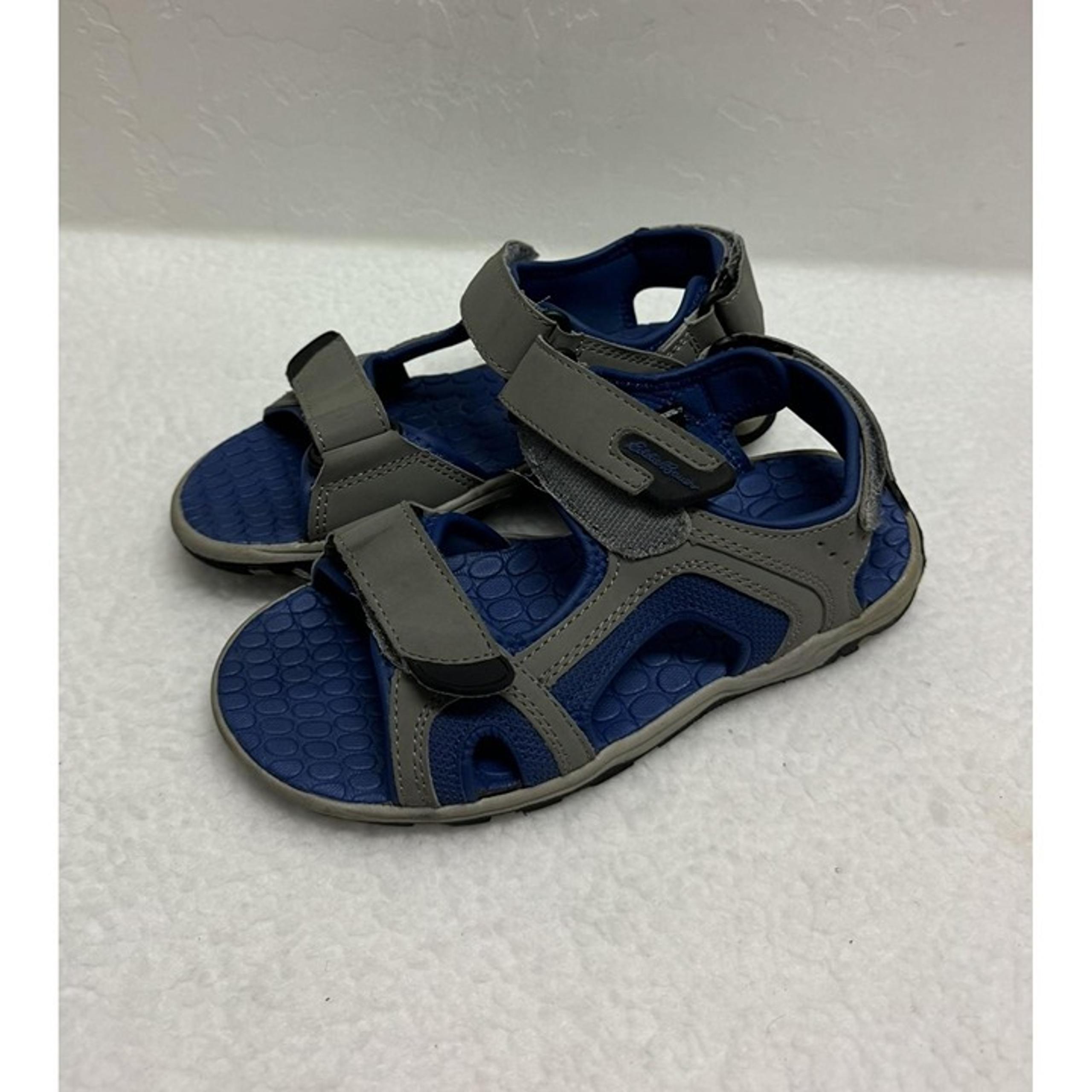 Eddie Bauer Westmont Gray Blue Sport Sandals Open Toe Straps Kids Size 2