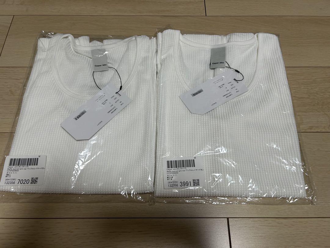 Casper John Waffle Layered Tank Top, sizes S and M